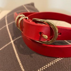 Banana Republic Accessories - Banana Republic red leather belt XS Banana Republic Accessories - Banana Republic red leather belt XS